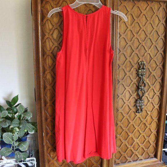 🌟FREE with purchase🌟 Old Navy Red Pleated Round Neck Tunic Dress - Size S - Picture 6 of 14